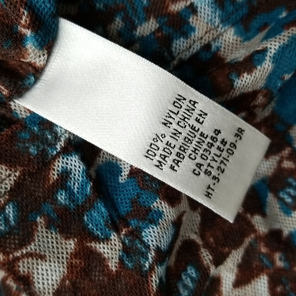 (XL) Revolution by Ricki's 100% Nylon Sheer Mesh Ruffle Tiered Tank Top Business - Picture 7 of 9